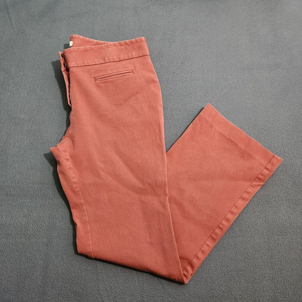 Ann Taylor LOFT Chino Pants Women 8P Pink Marisa Low Rise Straight Leg